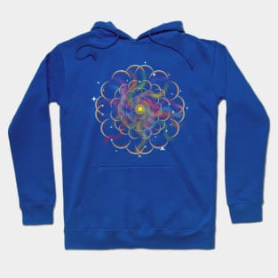 Mandala - Neon swirls - Meditation Mandala Hoodie